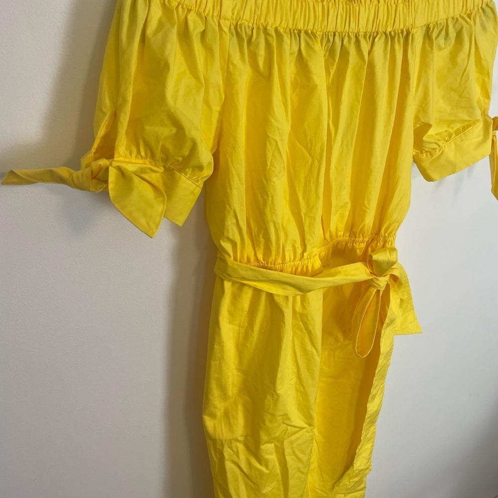 J. Crew Bright Yellow Gathered Dress - Picture 2 of 4